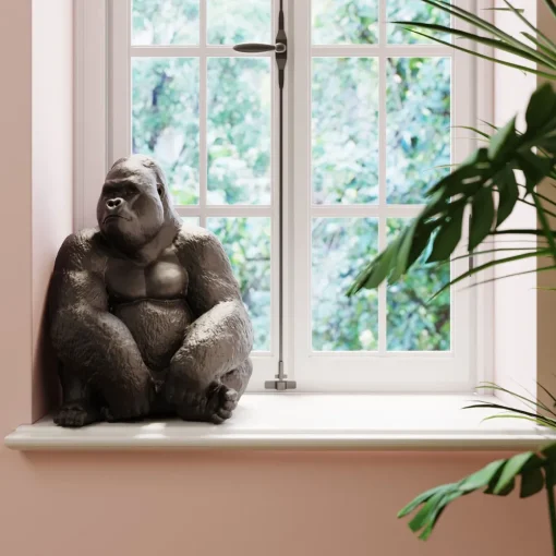 KARE Deko Figur Monkey Gorilla Side XL Schwarz 76cm Online