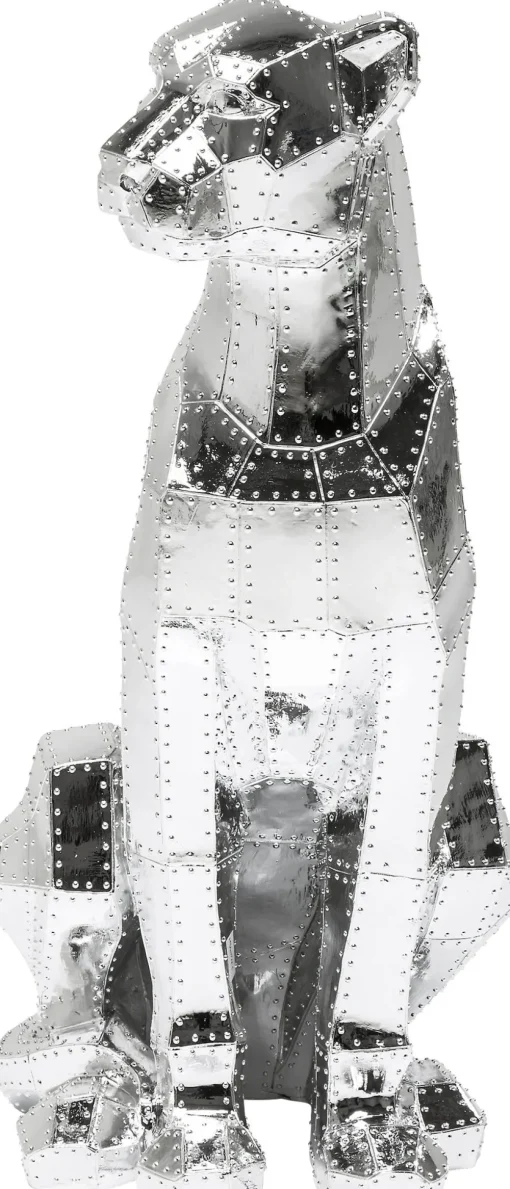 KARE Deko Figur Sitting Cat Rivet Chrome 82cm Best