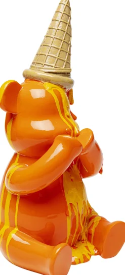 KARE Deko Figur Sitting Gelato Bear Orange 37cm New