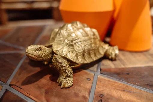 KARE Deko Figur Turtle Gold Klein Fashion