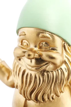 KARE Deko Figur Zwerg Meditation Gold Grün 19cm Hot