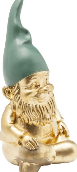 KARE Deko Figur Zwerg Sitting Gold Grün 19cm Hot