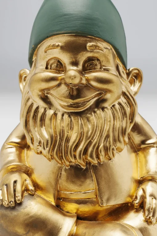 KARE Deko Figur Zwerg Sitting Gold Grün 19cm Hot