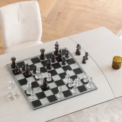 KARE Deko Objekt Chess Transparent 60x60cm Fashion