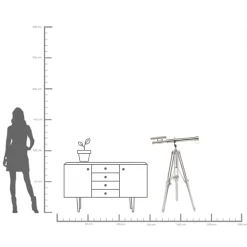 KARE Deko Objekt Telescope Silber 125cm Fashion