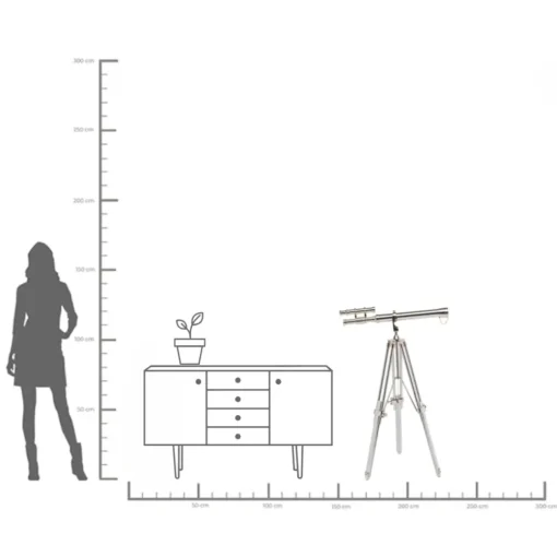 KARE Deko Objekt Telescope Silber 125cm Fashion