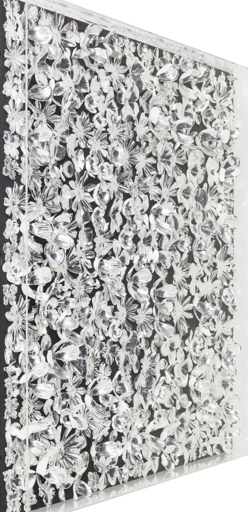 KARE Deko Rahmen Silver Flower 100x100cm Outlet