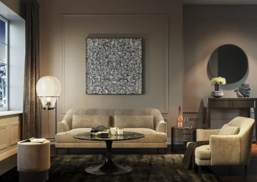 KARE Deko Rahmen Silver Flower 100x100cm Outlet