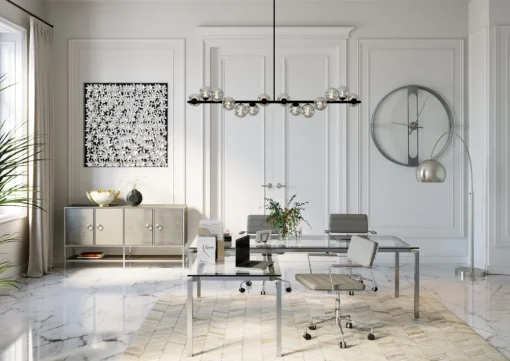 KARE Deko Rahmen Silver Flower 100x100cm Outlet