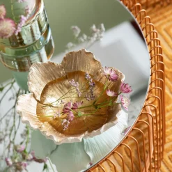 KARE Deko Schale Flower Bloom Creme Gold Ø20cm Online