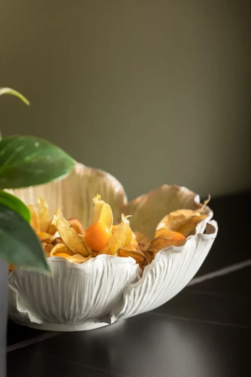KARE Deko Schale Flower Bloom Creme Gold Ø20cm Online