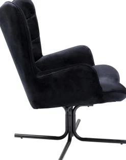 KARE Drehsessel Oscar Velvet Schwarz New