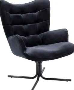 KARE Drehsessel Oscar Velvet Schwarz New