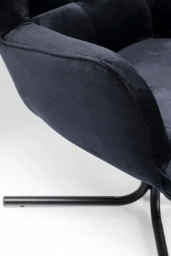 KARE Drehsessel Oscar Velvet Schwarz New