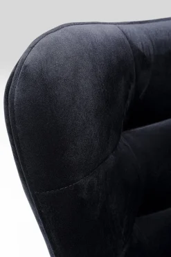 KARE Drehsessel Oscar Velvet Schwarz New