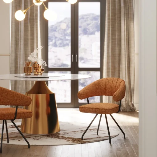 KARE Drehstuhl Arabella Orange Discount