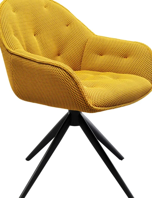 KARE Drehstuhl Carlito Mesh Gelb Discount