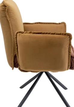 KARE Drehstuhl mit Armlehnen Chelsea Braun Discount