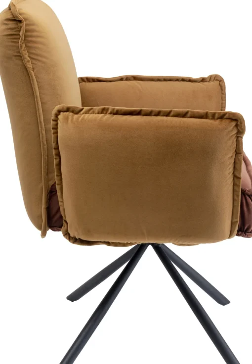 KARE Drehstuhl mit Armlehnen Chelsea Braun Discount