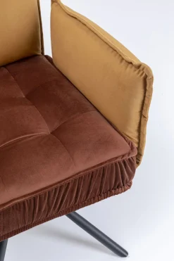 KARE Drehstuhl mit Armlehnen Chelsea Braun Discount