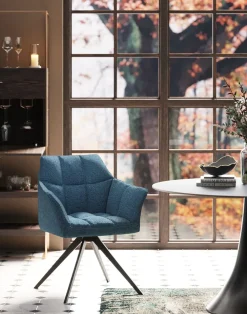 KARE Drehstuhl Thinktank Blau Hot