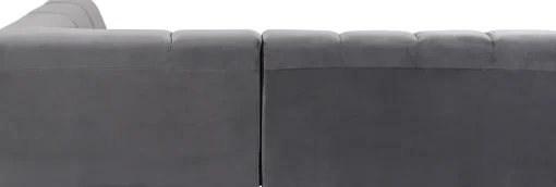 KARE Ecksofa Belami Velvet Grau Rechts Fashion