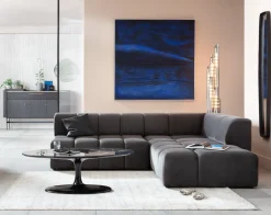 KARE Ecksofa Belami Velvet Grau Rechts Fashion