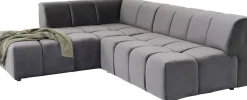KARE Ecksofa Belami Velvet Grau Links Outlet
