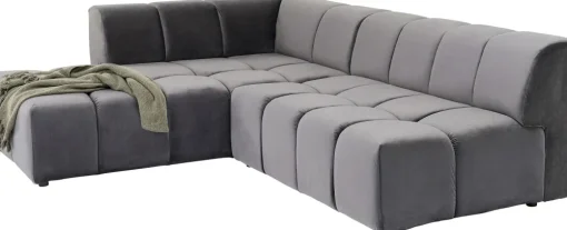 KARE Ecksofa Belami Velvet Grau Links Outlet