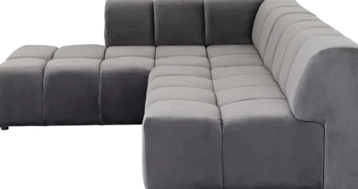 KARE Ecksofa Belami Velvet Grau Links Outlet