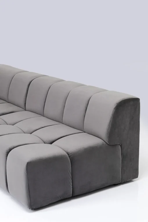 KARE Ecksofa Belami Velvet Grau Links Outlet