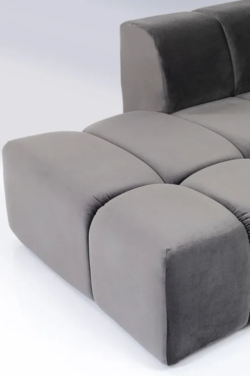 KARE Ecksofa Belami Velvet Grau Links Outlet