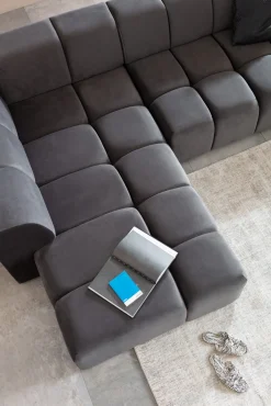 KARE Ecksofa Belami Velvet Grau Links Outlet