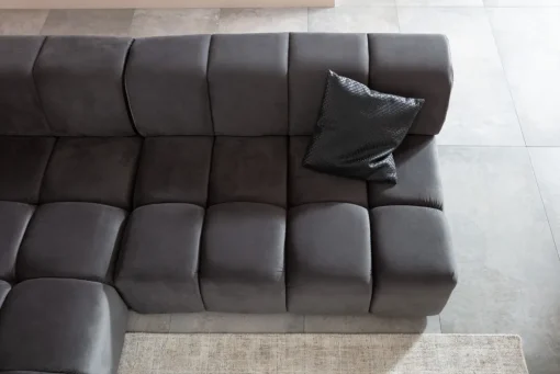 KARE Ecksofa Belami Velvet Grau Links Outlet