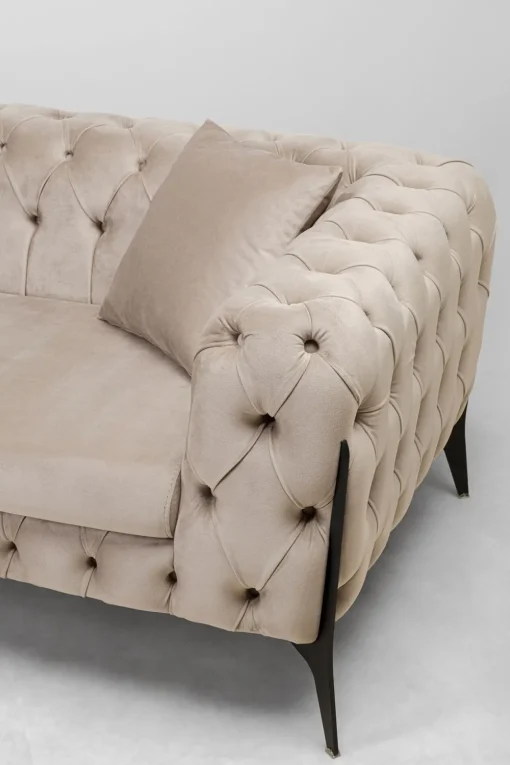 KARE Ecksofa Bellissima Velvet Taupe Links New