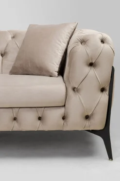KARE Ecksofa Bellissima Velvet Taupe Links New