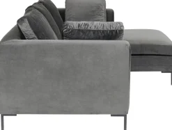 KARE Ecksofa Gianni Velvet Grau 270x167cm Rechts Discount
