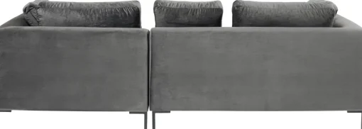 KARE Ecksofa Gianni Velvet Grau 270x167cm Rechts Discount