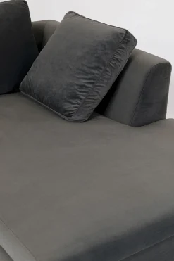 KARE Ecksofa Gianni Velvet Grau 270x167cm Rechts Discount