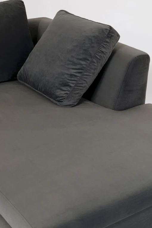 KARE Ecksofa Gianni Velvet Grau 270x167cm Rechts Discount