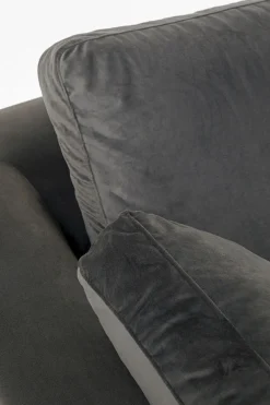 KARE Ecksofa Gianni Velvet Grau 270x167cm Rechts Discount