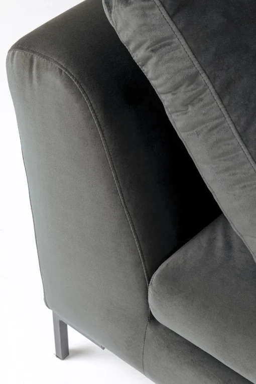 KARE Ecksofa Gianni Velvet Grau 270x167cm Rechts Discount