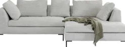 KARE Ecksofa Gianni Cord Grau Rechts New