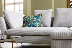 KARE Ecksofa Gianni Cord Grau Rechts New