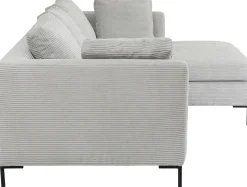 KARE Ecksofa Gianni Cord Grau Rechts New