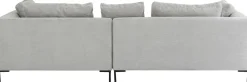 KARE Ecksofa Gianni Cord Grau Rechts New