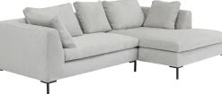 KARE Ecksofa Gianni Cord Grau Rechts New