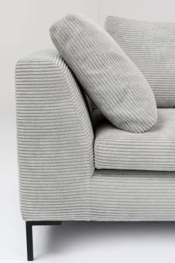 KARE Ecksofa Gianni Cord Grau Rechts New
