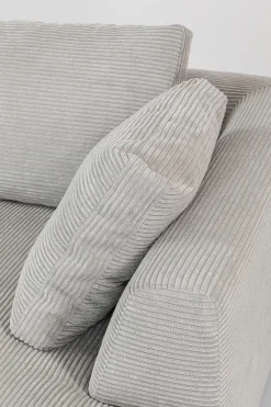 KARE Ecksofa Gianni Cord Grau Rechts New