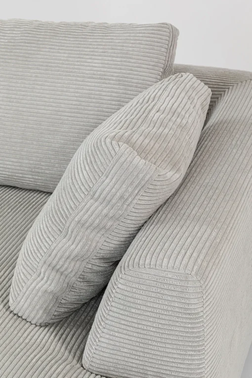 KARE Ecksofa Gianni Cord Grau Rechts New